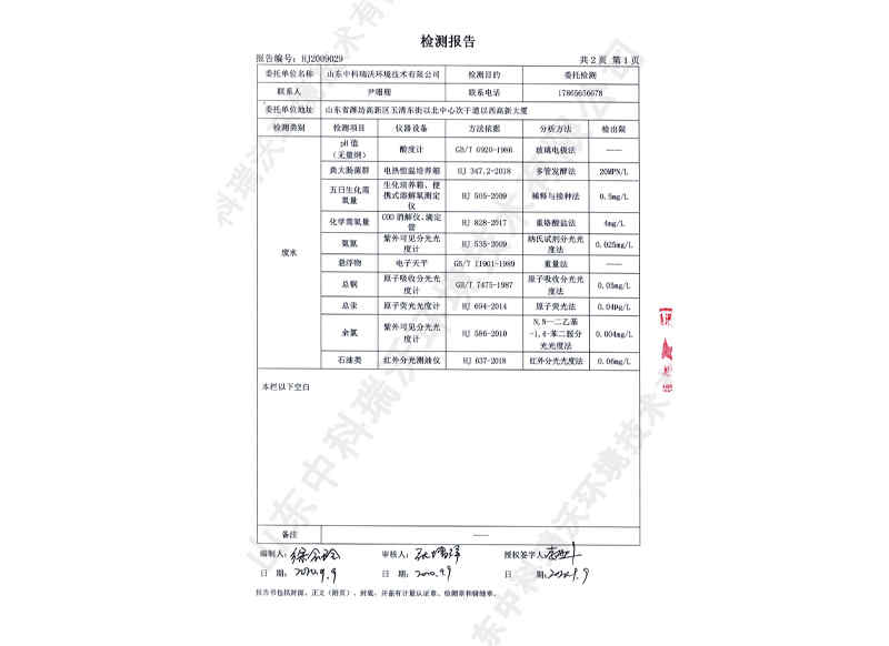 實(shí)驗(yàn)室廢水檢測(cè)報(bào)告02